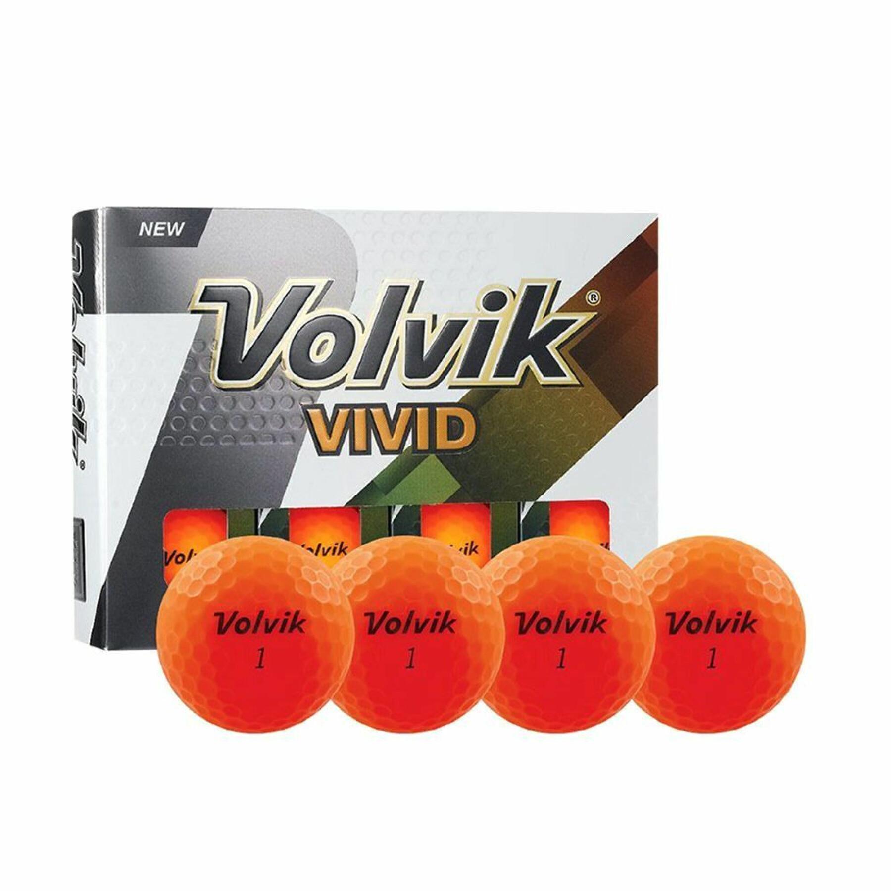 Lot of 12 golf balls Volvik Vivid
